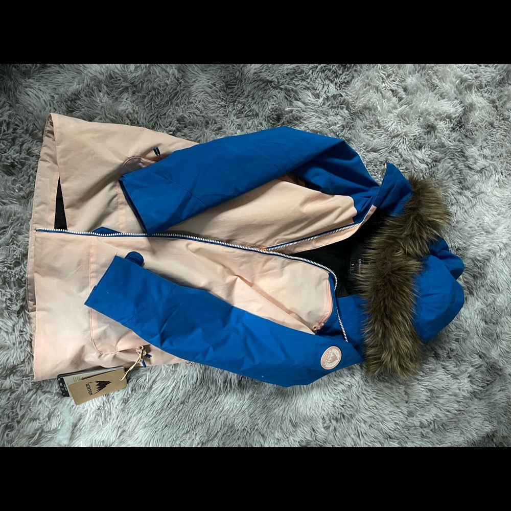 Burton Lelan Snowboard Ski Blue Pink Jacket women - Picture 8 of 9